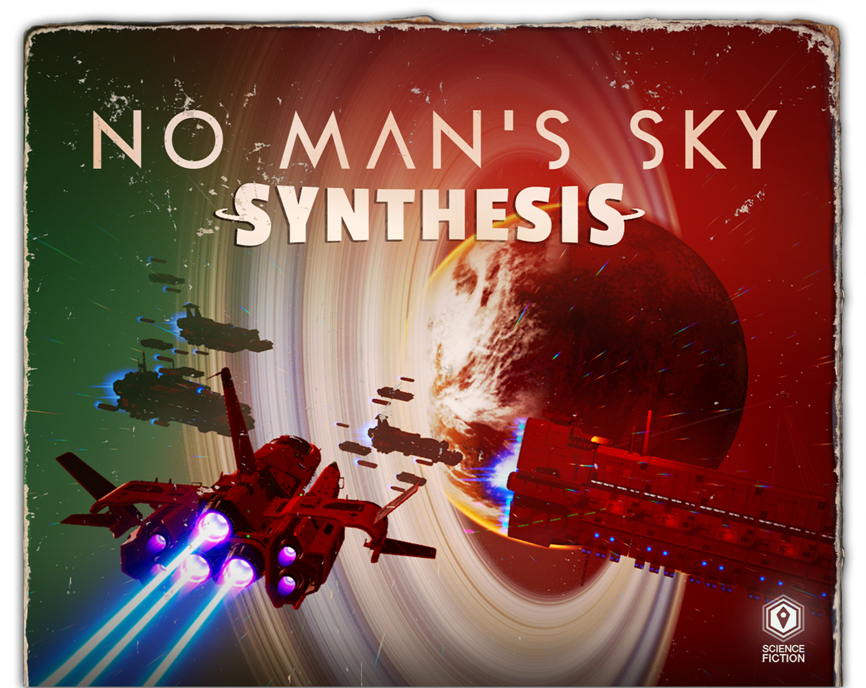 Book cover styled art showcasing No Man's Sky artwork