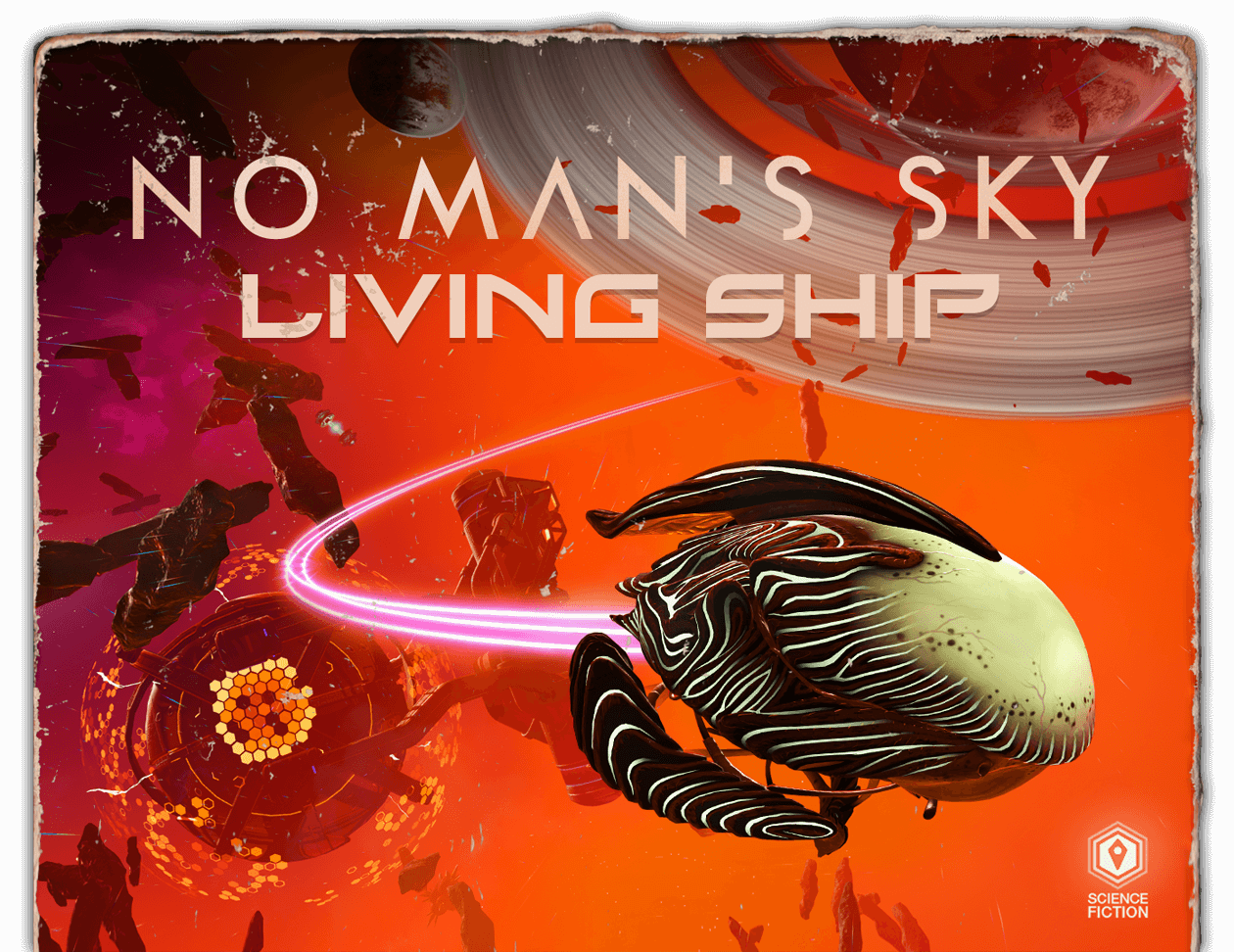 Book cover styled art showcasing No Man's Sky artwork