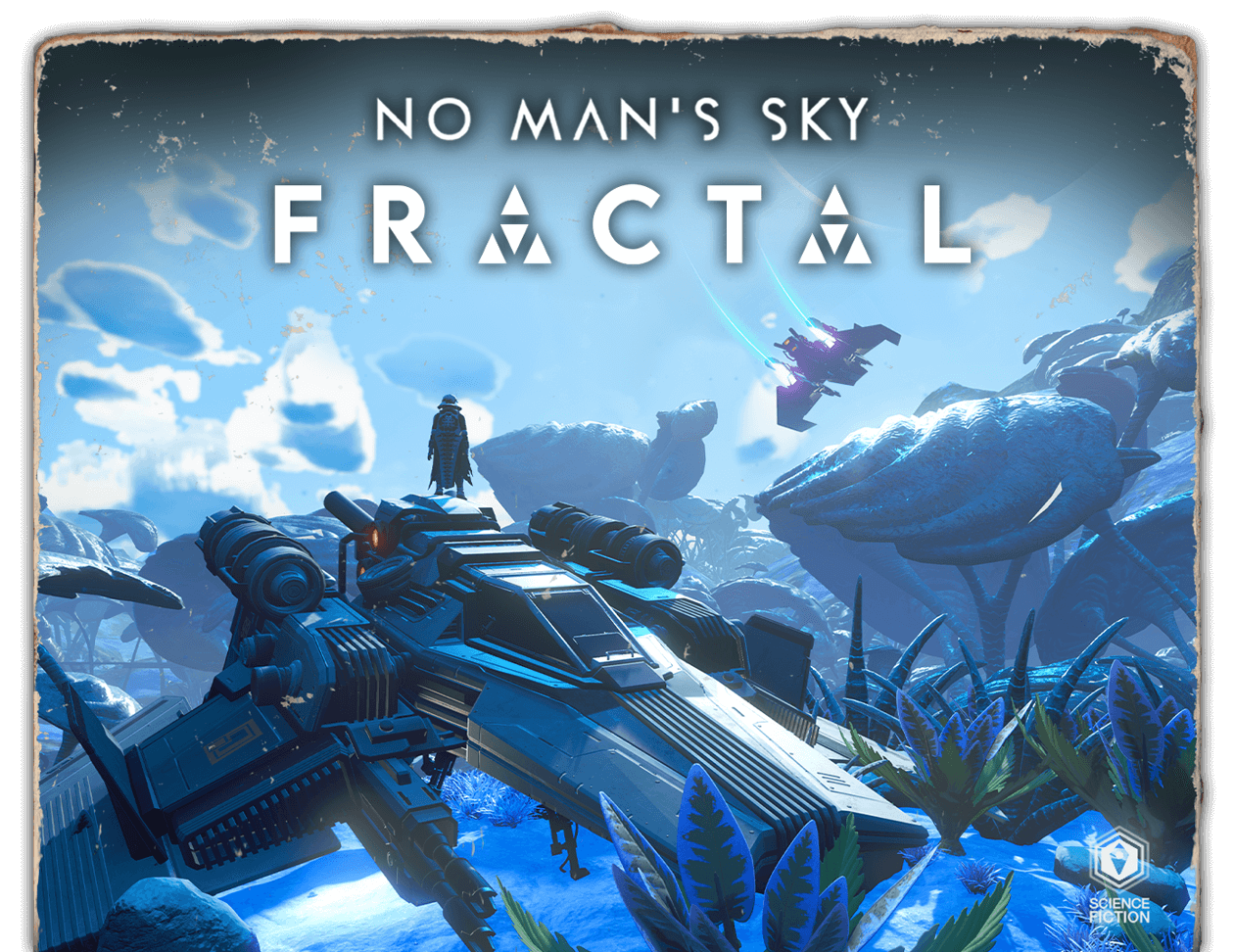 Book cover styled art showcasing No Man's Sky artwork